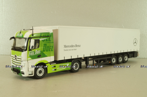 Mercedes-Benz Actros FH25 GigaSpace 4x2 2012 with semi-trailer "Mercedes-Benz", green/silver, 8622/03, NZG 1:50