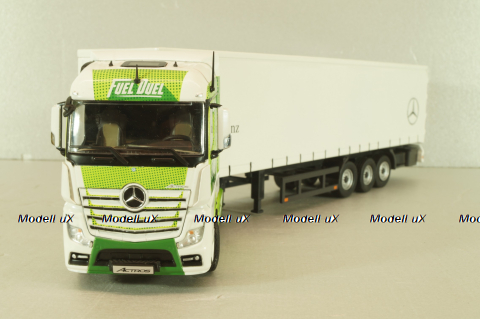 Mercedes-Benz Actros FH25 GigaSpace 4x2 2012 with semi-trailer "Mercedes-Benz", green/silver, 8622/03, NZG 1:50