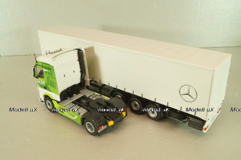 Mercedes-Benz Actros FH25 GigaSpace 4x2 2012 with semi-trailer "Mercedes-Benz", green/silver, 8622/03, NZG 1:50