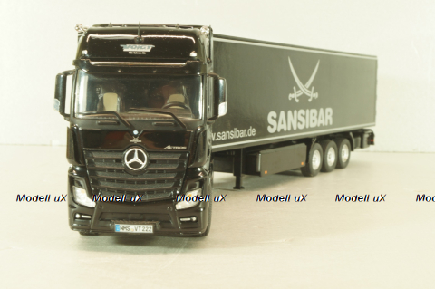 Mercedes-Benz Actros FH25 GigaSpace 4x2 2012 with semi-trailer "Sansibar", black, 8621/02, NZG 1:50 