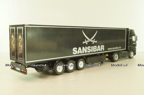 Mercedes-Benz Actros FH25 GigaSpace 4x2 2012 with semi-trailer "Sansibar", black, 8621/02, NZG 1:50 