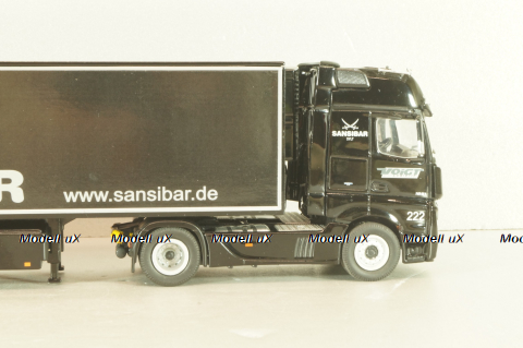 Mercedes-Benz Actros FH25 GigaSpace 4x2 2012 with semi-trailer "Sansibar", black, 8621/02, NZG 1:50 