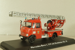 Mercedes L 319 "Feuerwehr" mit Drehleiter DL 18 1958, 02807, Schuco 1:43
