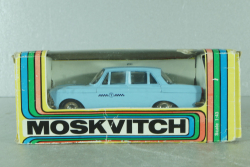 Москвич-408, такси, голубой, ноябрь 1989г., Тантал/Радон 1:43