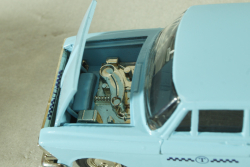 Москвич-408, такси, голубой, ноябрь 1989г., Тантал/Радон 1:43