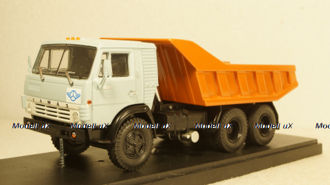 Камаз-5511 с спальником,  самосвал, серый/оранжевый, Алник43 1:43