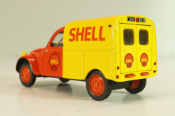 Citroen 2CV AZU fourgonnette "SHELL", red/yellow, Norev 1:43