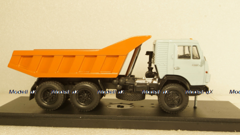 Камаз-5511 с спальником,  самосвал, серый/оранжевый, Алник43 1:43