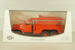 ПМЗ-16В, пожарный автомобиль на шасси Зис-151 1958, красный, SSM1574, SSM 1:43