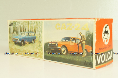 Газ-24 Волга, А14, синий, Олимпийская, декабрь 19..г, Тантал/Радон 1:43