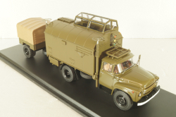 СКП-11(130) Стартовый командный пункт на шасси Зил-130 с прицепом 1962, хаки, военный, SSM7069, SSM 1:43