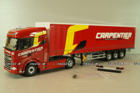 DAF XG with semi-trailer "Carpentier" 2008, red, 117898, Eligor 1:43 