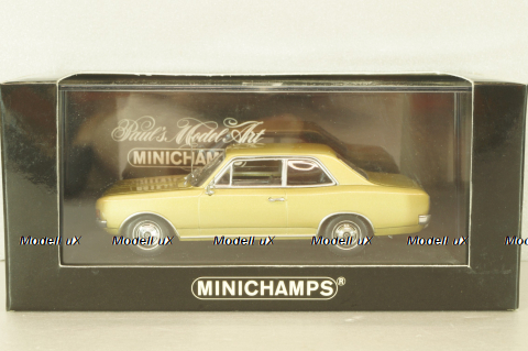 Opel Rekord C 2-door 1968, gold, 430046101, Minichamps 1:43