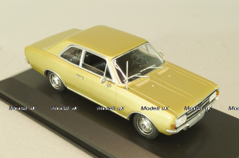 Opel Rekord C 2-door 1968, gold, 430046101, Minichamps 1:43
