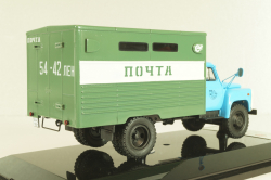ГЗСА-3712 фургон "Почта" на шасси 53-12, голубой/зеленый, 105350, DIP Models 1:43 