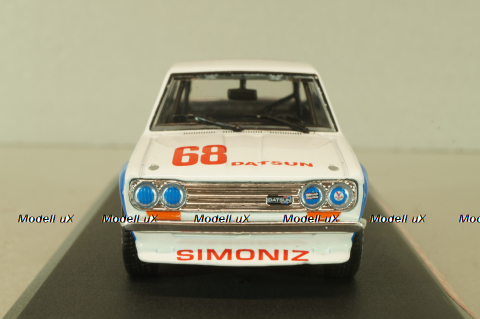 Datsun 510 BRE #68 1972, white/blue, 86346, Greenlight 1:43
