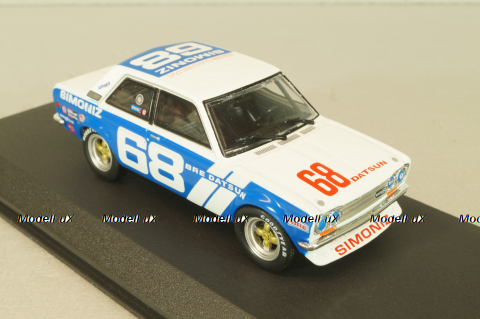 Datsun 510 BRE #68 1972, white/blue, 86346, Greenlight 1:43
