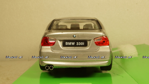 BMW 330i, metallic-grey, Welly 1:24 