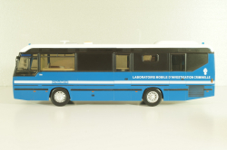 LOHR L96 bus Gendarmerie 1996, blue, Autobus Dal Mondo #76, Hachette 1:43