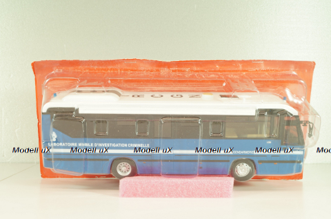 LOHR L96 bus Gendarmerie 1996, blue, Autobus Dal Mondo #76, Hachette 1:43 С Журналом!