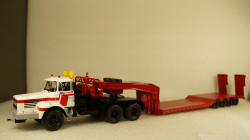 Berliet TB 015 M3 6x4 1960 white/red, low loader semitrailer, TTR024, IXO 1:43 Уценка!