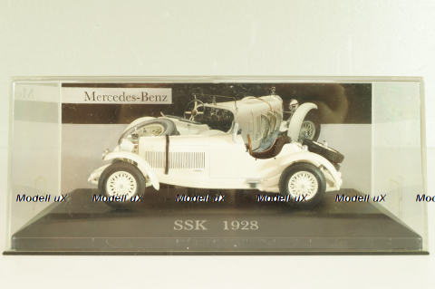 Mercedes-Benz SSK (W06) 1928, white, Altaya, MBOMS013, Mercedes-Benz Offizielle Modell Sammlung #13, Altaya 1:43
