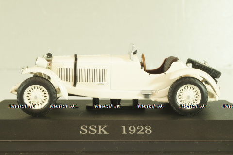 Mercedes-Benz SSK (W06) 1928, white, Altaya, MBOMS013, Mercedes-Benz Offizielle Modell Sammlung #13, Altaya 1:43