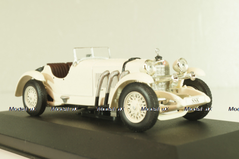 Mercedes-Benz SSK (W06) 1928, white, Altaya, MBOMS013, Mercedes-Benz Offizielle Modell Sammlung #13, Altaya 1:43