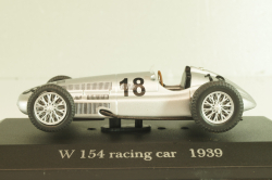 Mercedes W154 3-litre racibg car 1939, silver, MBOMS048, Altaya, Mercedes-Benz Offizielle Modell Sammlung #48, 1:43