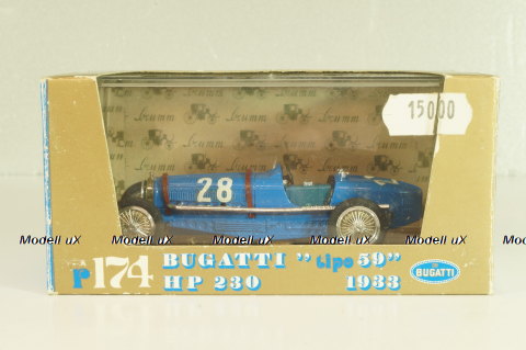 Bugatti type 59  #28 1933, blue, R174, Brumm 1:43