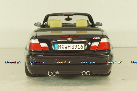 BMW M3 Cabriolet (E46) 2001, black, Kyosho 1:18