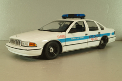 Chevrolet Caprice Police Chicago 1993, white, UT Models 1:18
