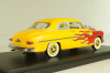 Mercury Club Coupe Street Rod 1949, yellow/red, Universal Hobbies 1:43
