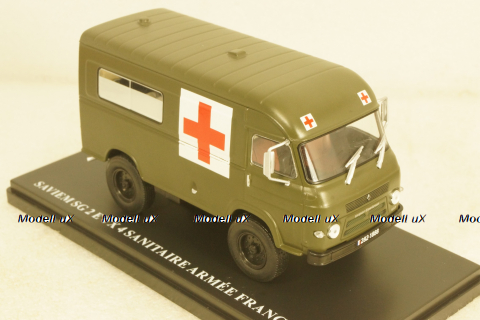 Renault SG2 2E 4x4 Van Sanitaire Ambulance 1968, Hachette 1:43