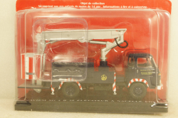 Saviem SG4 R35 EDF Truck Grane GRU Elevatore, blue, 1969, Hachette 1:43