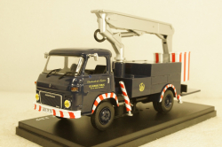 Saviem SG4 R35 EDF Truck Grane GRU Elevatore, blue, 1969, Hachette 1:43