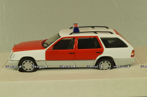 Mercedes-Benz E 320 (S124) T-Modell Notarzt 1987, white/red, 70218, Herpa 1:43