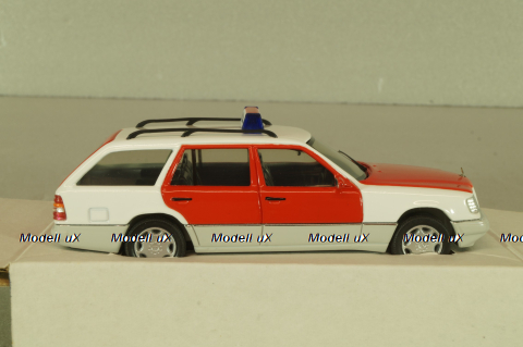 Mercedes-Benz E 320 (S124) T-Modell Notarzt 1987, white/red, 70218, Herpa 1:43