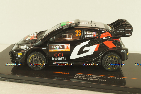 Toyota Yaris Rally 1 hybrid #33 Safari Rally Kenya 2024, Toyota Yaris Rally 1 hybrid #33 Safari Rally Kenya 2024, RAM937C, IXO 1:43, IXO 1:43