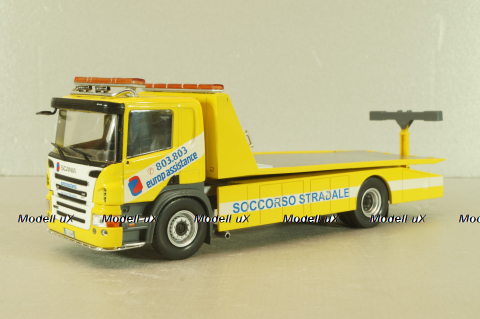 Scania P320 tow truck 2004, yellow, CAMD086, Camion D'epoca #86, Deagostini 1:43