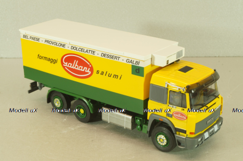 Iveco 190.48 Turbostar "Salbani" truck 1989, yellow/green, CAMD081, Camion D'epoca #81, Deagostini 1:43