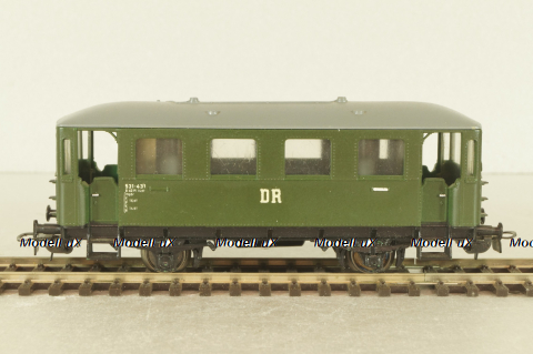 Вагон пассажирский DR #531-431  2-axel, green, E647 5/314-01, Piko 1:87