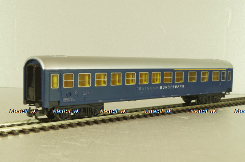 Вагон пассажирский 1-2 класс, 4-х осный 1-2-st classe, DB, blue/silver, 389, Kleinbahn 1:87 HO