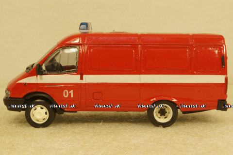 Газ-3221, Газель, пожарная 01,Агат 1:43