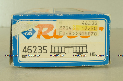 Вагон рефрижератор для морской рыбы, крытый грузовой (холодильник), 2-х осный DB, белый, HO, 46235, Roco 1:87