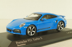 Porsche 911 (992) Turbo S 2020, blue, 410069474, Minichamps 1:43