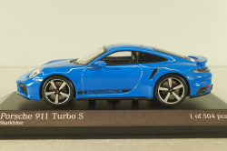 Porsche 911 (992) Turbo S 2020, blue, 410069474, Minichamps 1:43