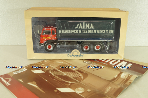 Fiat 683 N "SAiMA" 1966, red/blue, Camion D'epoca #77, 1:43