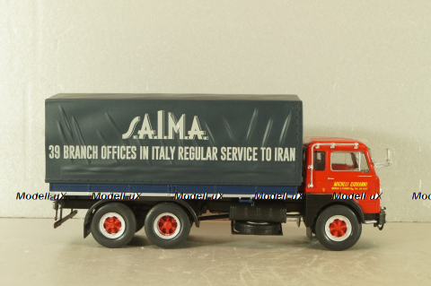 Fiat 683 N "SAiMA" 1966, red/blue, Camion D'epoca #77, 1:43
