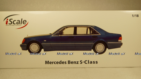 Mercedes S500 W140 1994 blue, iScale 1:18
